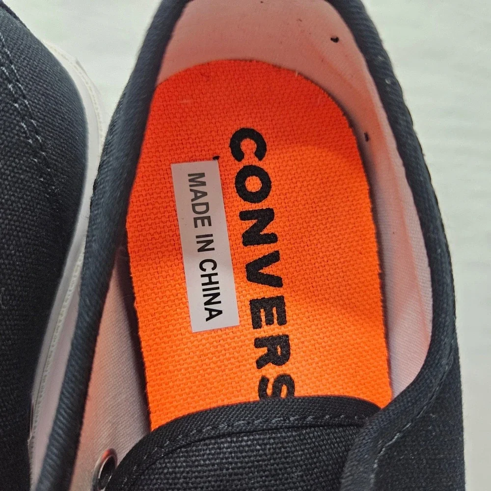 Converse Jack Purcell 3V OX Sneakers 168136C Black Total Orange Women's‎ Size 9